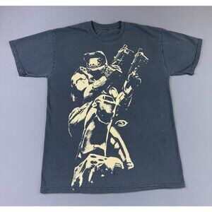 Rare Vintage Y2K 2007 Halo 3 Video Game Promo XBox Microsoft Black Tee Art Shirt